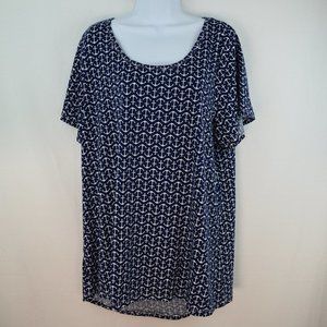 LuLaRoe Blue Anchor Shirt 3XL